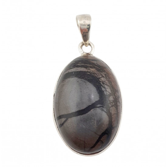 pendant picture jasper silver