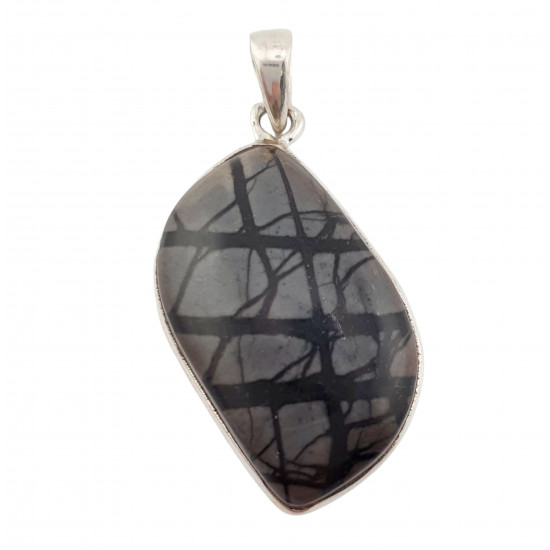 pendant picture jasper silver