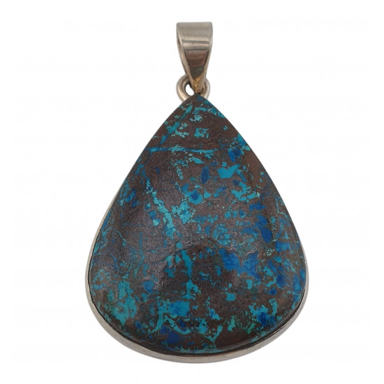 pendant chrysocolla silver