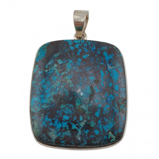pendant chrysocolla silver