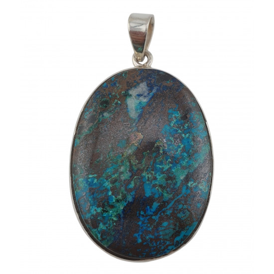 pendant chrysocolla silver
