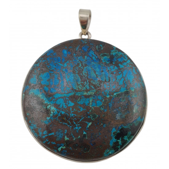 pendant chrysocolla silver