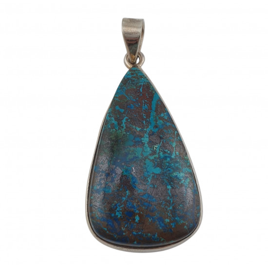 pendant chrysocolla silver