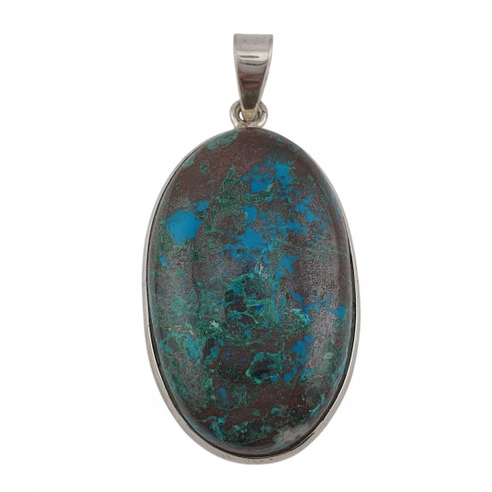 pendant chrysocolla silver