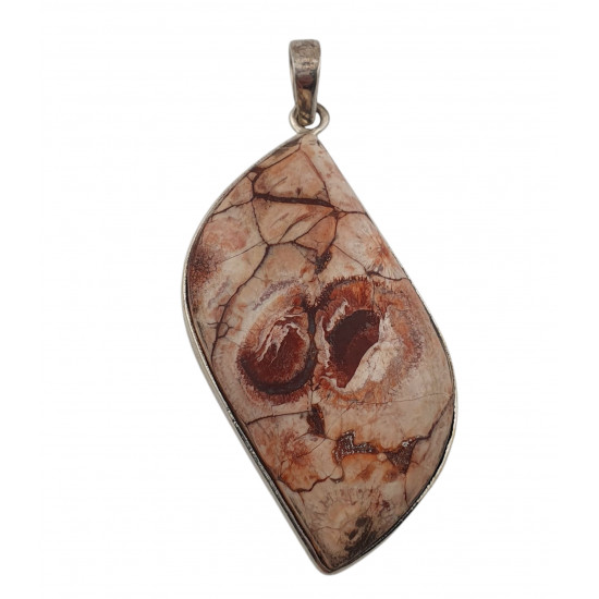 pendant bird eyes jasper silver
