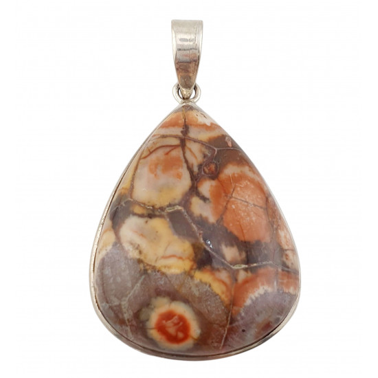 pendant bird eyes jasper silver