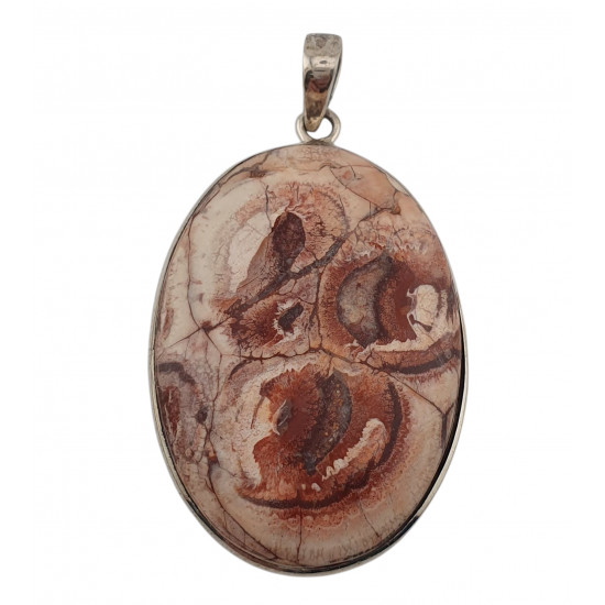 pendant bird eyes jasper silver