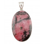 pendant rhodonite silver