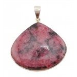 pendant rhodonite silver