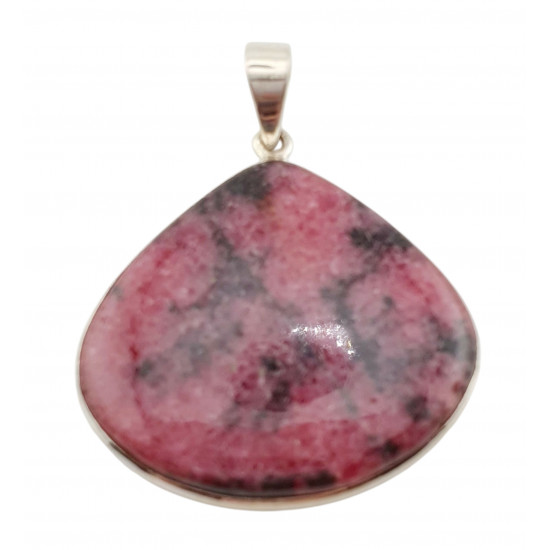pendant rhodonite silver