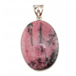 pendant rhodonite silver