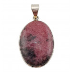 pendant rhodonite silver