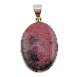 pendant rhodonite silver