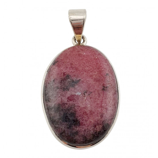 pendant rhodonite silver