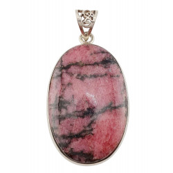 pendant rhodonite silver