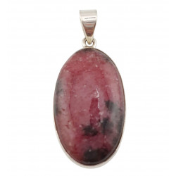 pendant rhodonite silver