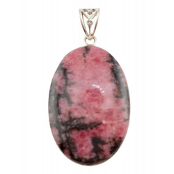 pendentif rhodonite argent