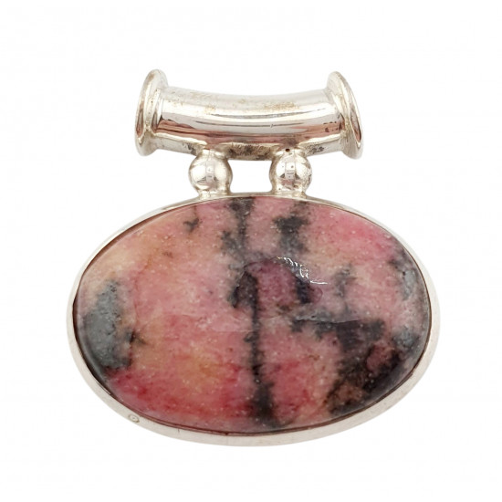 pendant rhodonite silver
