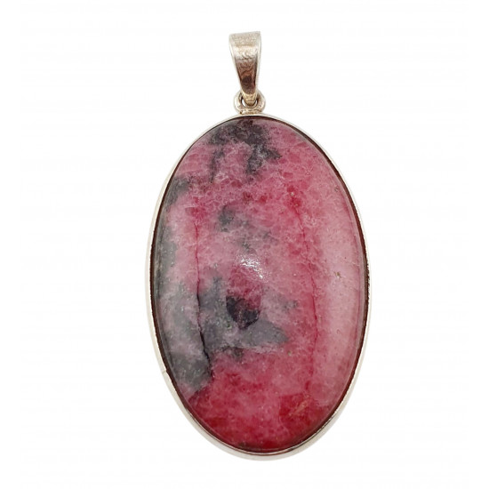 pendant rhodonite silver