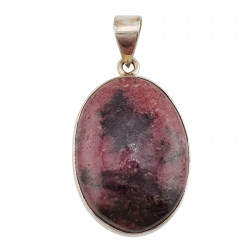 pendant rhodonite silver