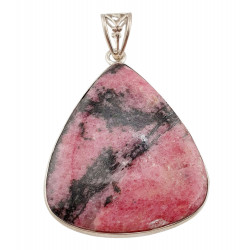 pendant rhodonite silver