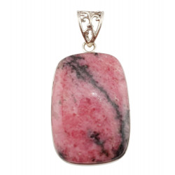 pendant rhodonite silver