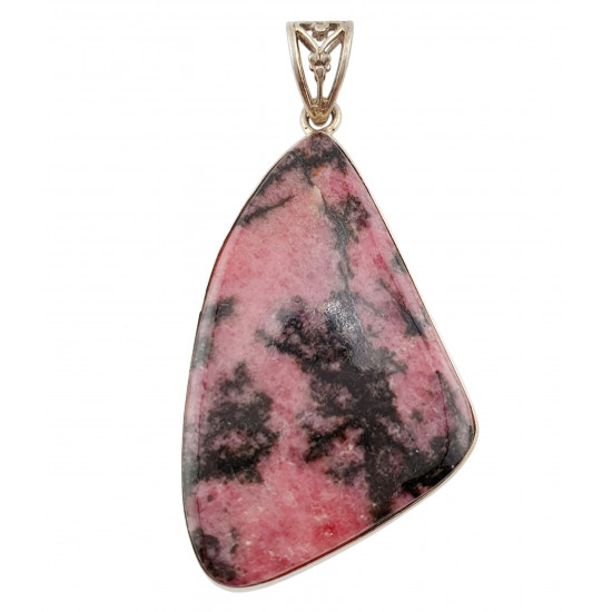 pendant rhodonite silver