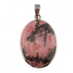 pendant rhodonite silver