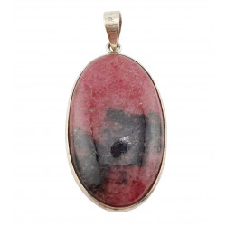 pendant rhodonite silver