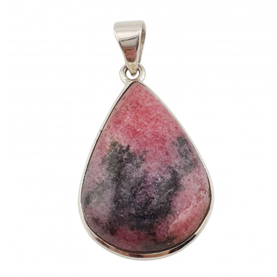 pendant rhodonite silver
