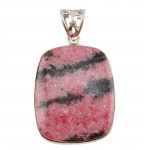 pendant rhodonite silver