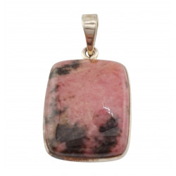 pendentif rhodonite argent