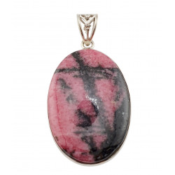 pendant rhodonite silver