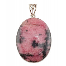 pendant rhodonite silver