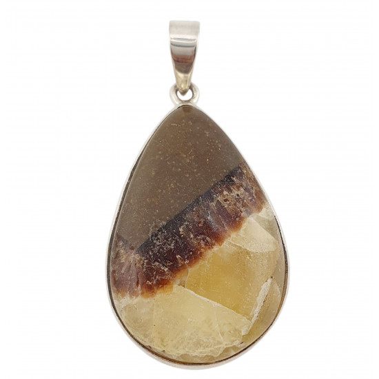 pendant yellow septarian
