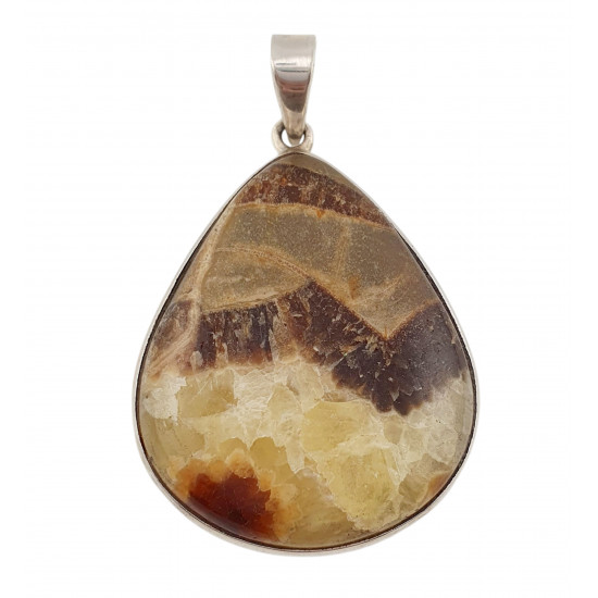 pendant yellow septarian