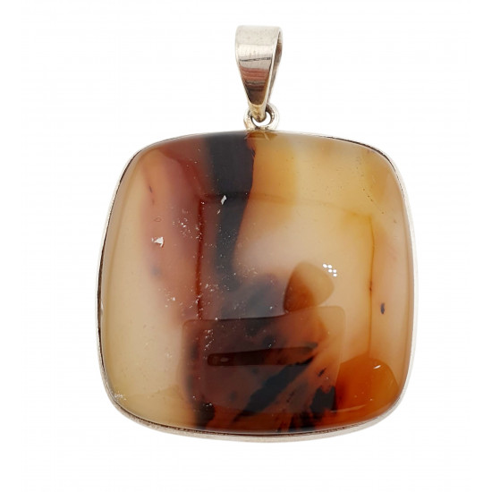 pendant agate silver