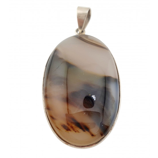 pendentif agate argent