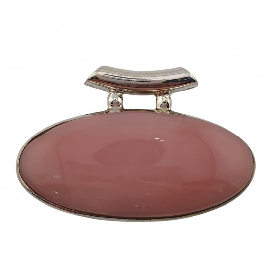 pendant Pink Opal silver