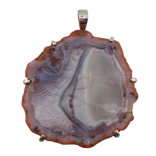 pendentif agate  argent