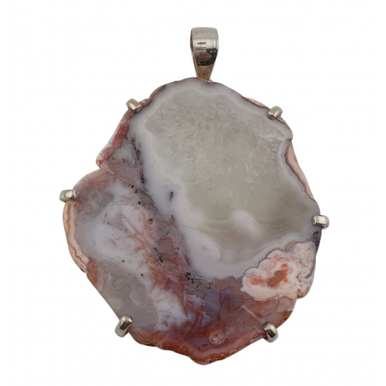 pendentif agate  argent