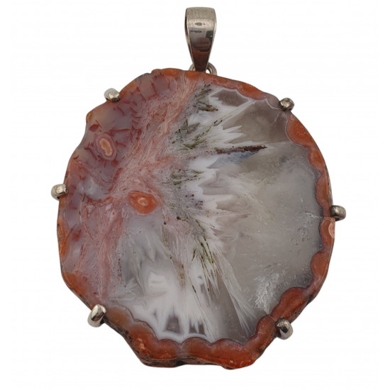 pendentif agate  argent