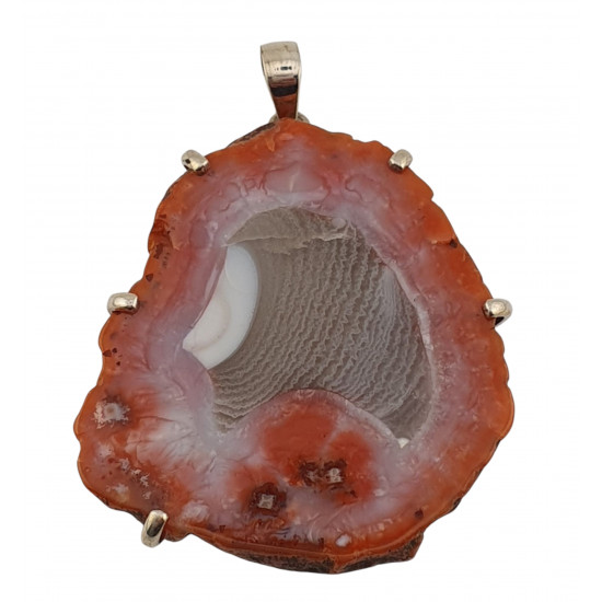 pendentif agate  argent