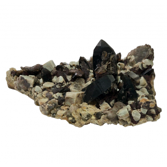 amazonite - hematite - smoky quartz