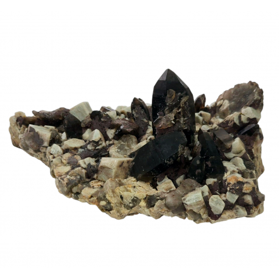 amazonite - hematite - smoky quartz