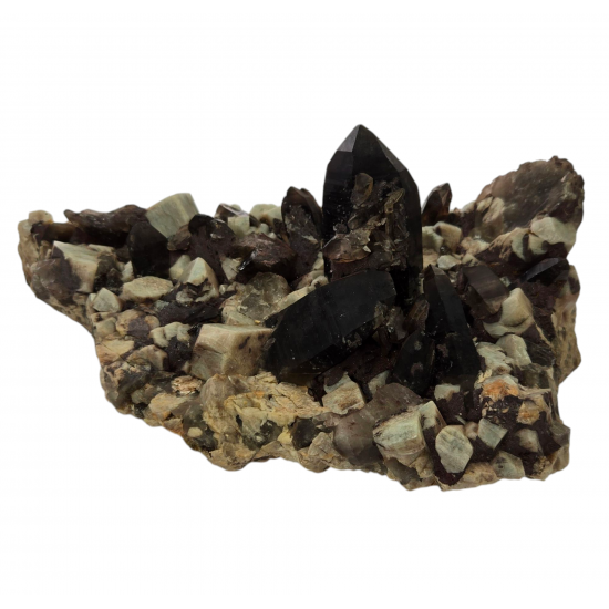 amazonite - hematite - smoky quartz