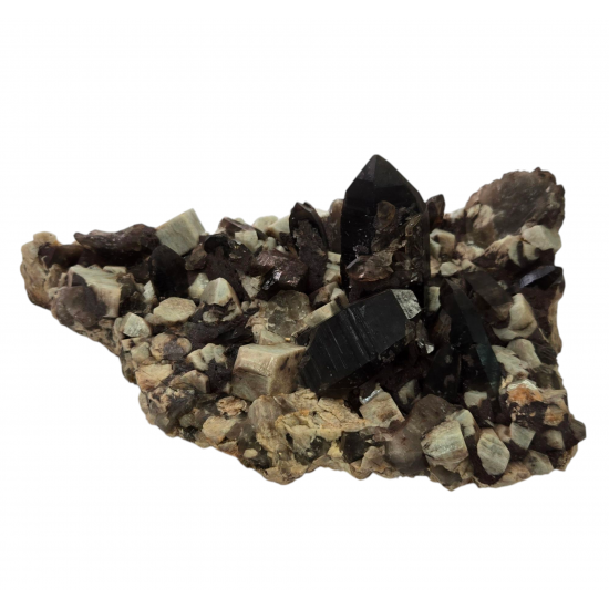 amazonite - hematite - smoky quartz