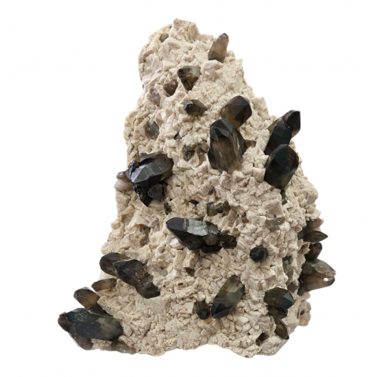 smoky quartz - feldspath