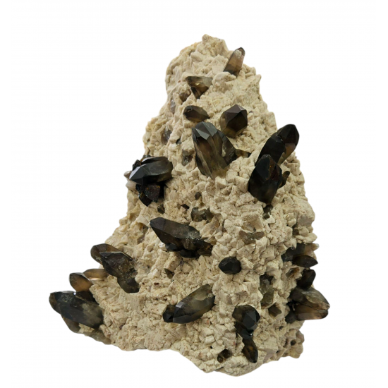 smoky quartz - feldspath