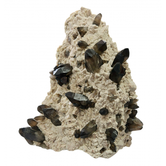 smoky quartz - feldspath